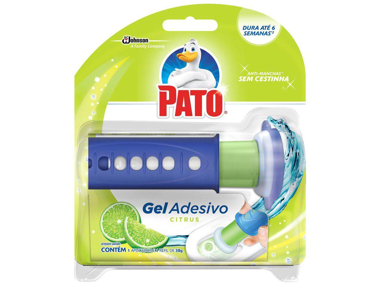 Desodorizador Sanitário Gel Adesivo com Aplicador - Pato Citrus 38g