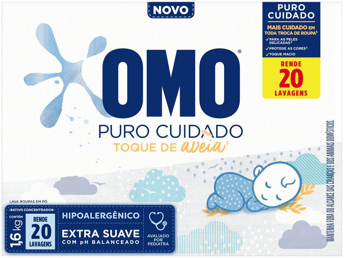 Sabão em Pó Omo Puro Cuidado Toque de Aveia - 1,6Kg