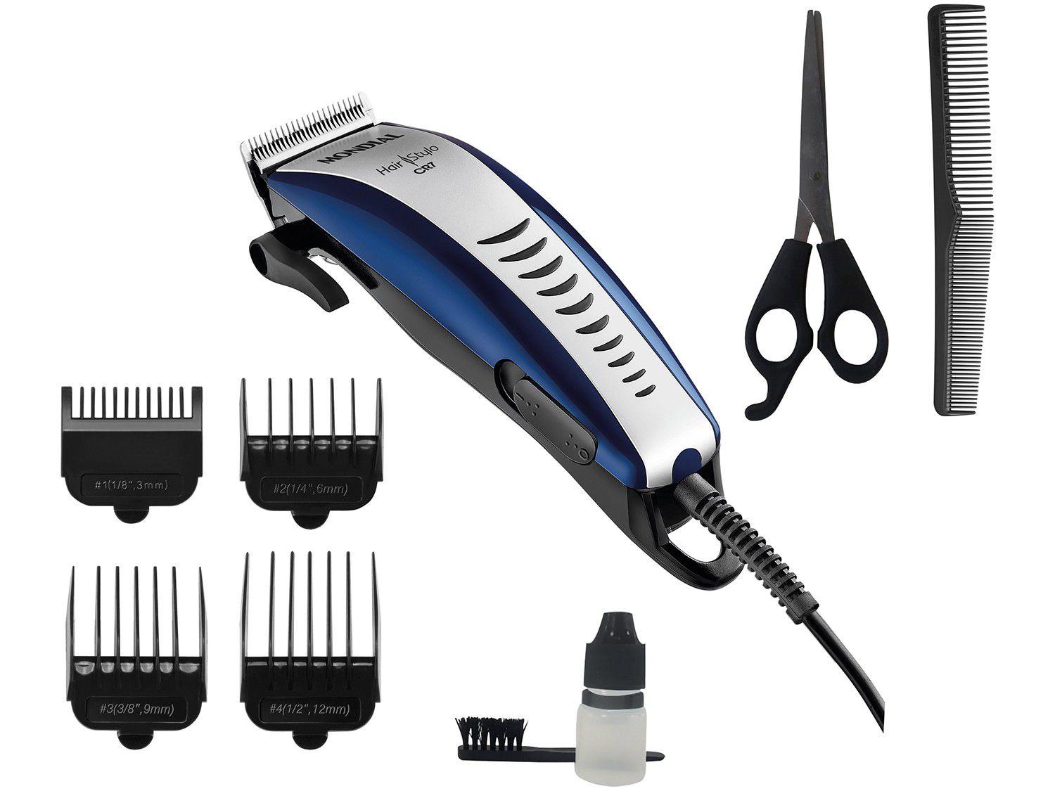 Máquina de Cortar Cabelo Mondial CR-07 - 4 Ajustes de Altura 1 Velocidade