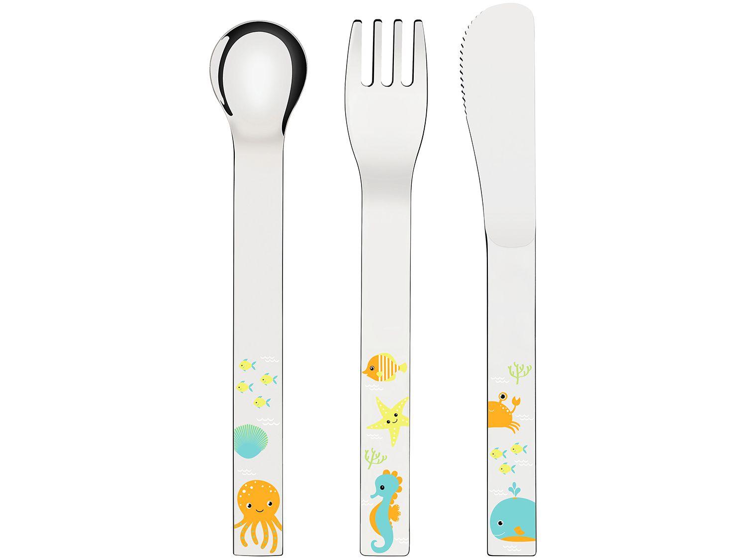 Jogo de Talheres Tramontina Inox Infantil Allegria - 66975006 3 Peças