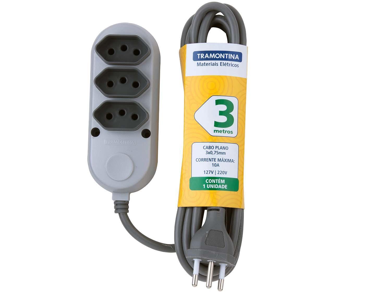 Extensão Elétrica 3m 3 Tomadas Tramontina - 57504020