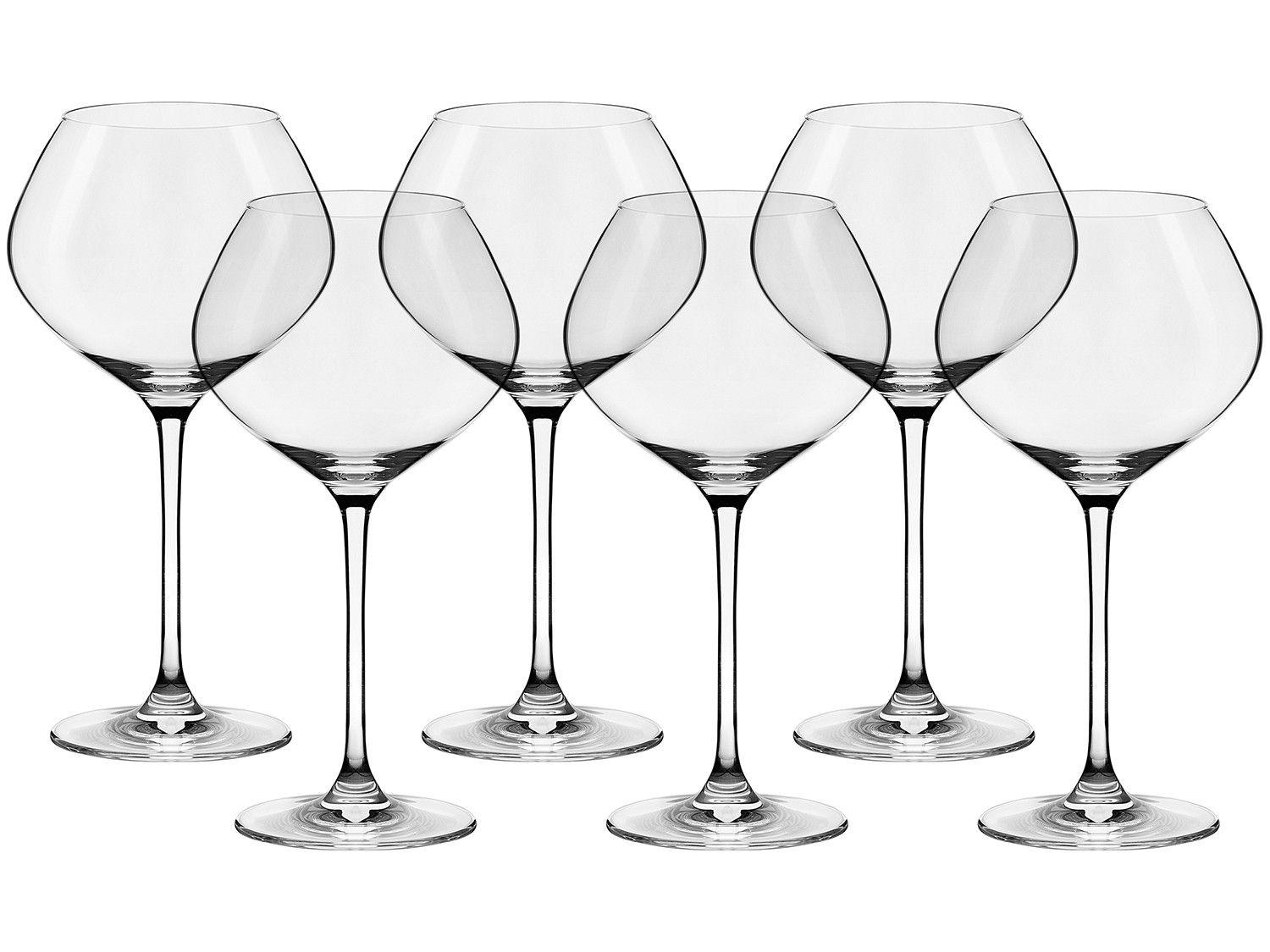 Jogo de Taças para Vinho Cristal 720ml - 6 Peças Alumina Crystal Play Classic