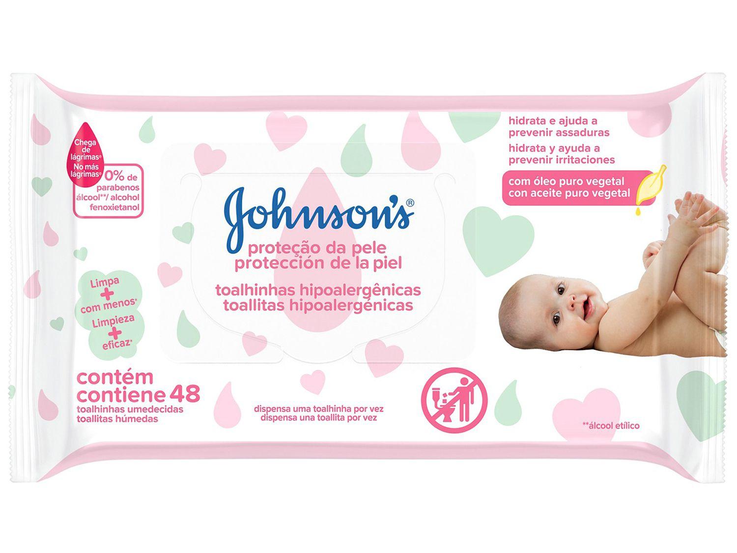 Lenço Umedecido Johnsons Baby - Extra Cuidado 48 Unidades