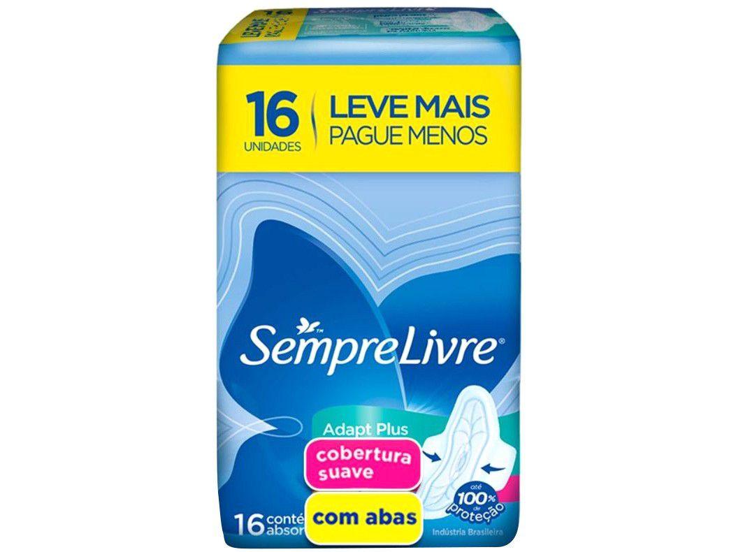 Absorvente Externo Sempre Livre Adapt Plus - 16 Unidades