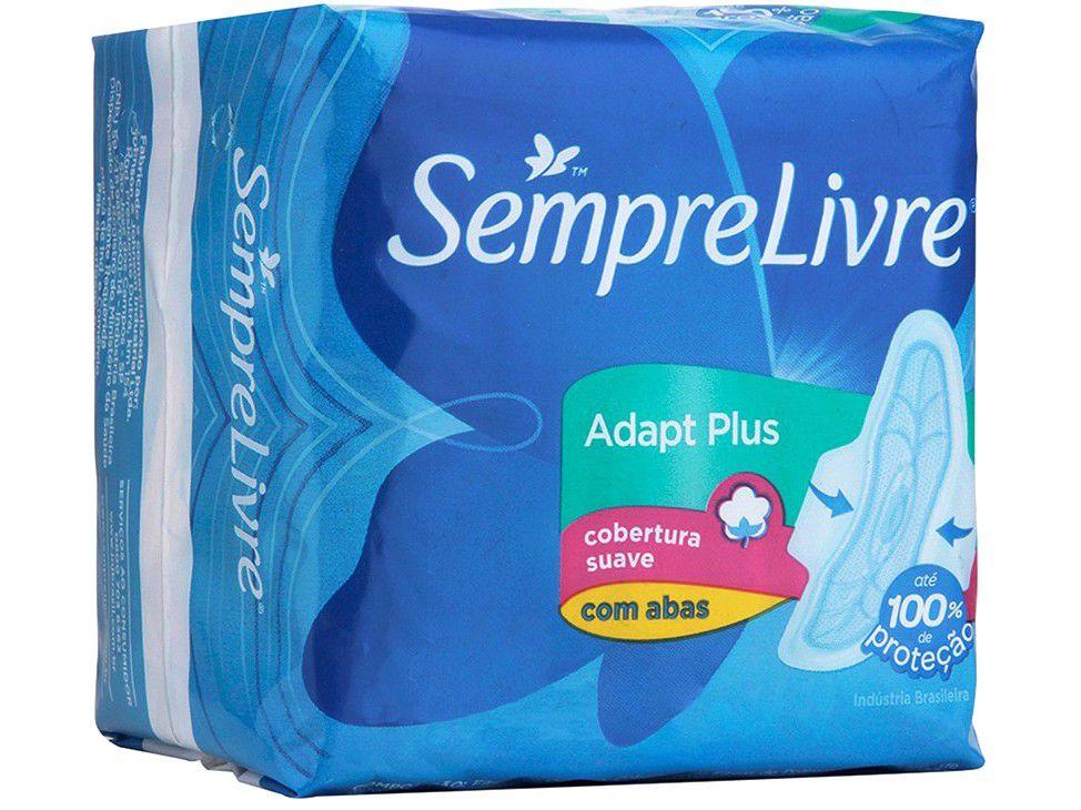 Absorvente Dia e Noite Sempre Livre Adapt Plus - com Abas 8 Unidades