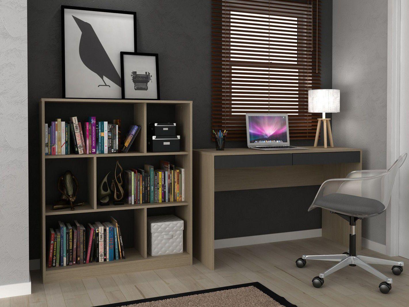 Conjunto Escritório Hecol Móveis Home Office - HO-2968 2 Peças