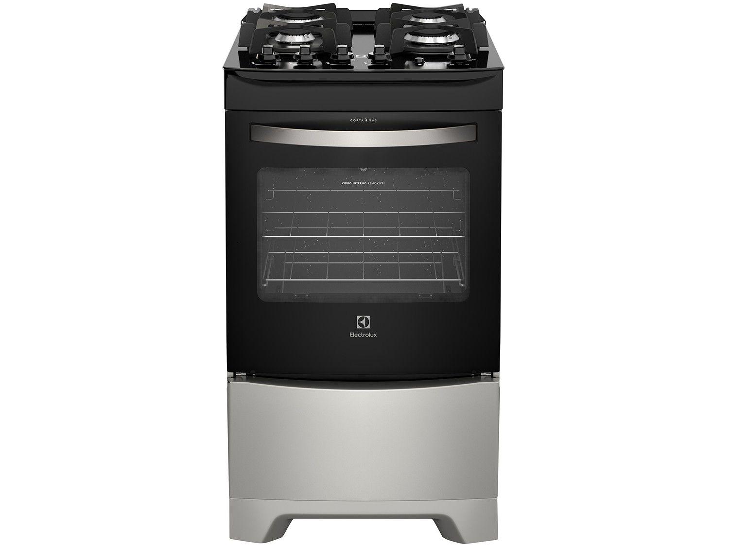 Fogão 4 Bocas Electrolux Prata - Acendimento Automático 52LSV