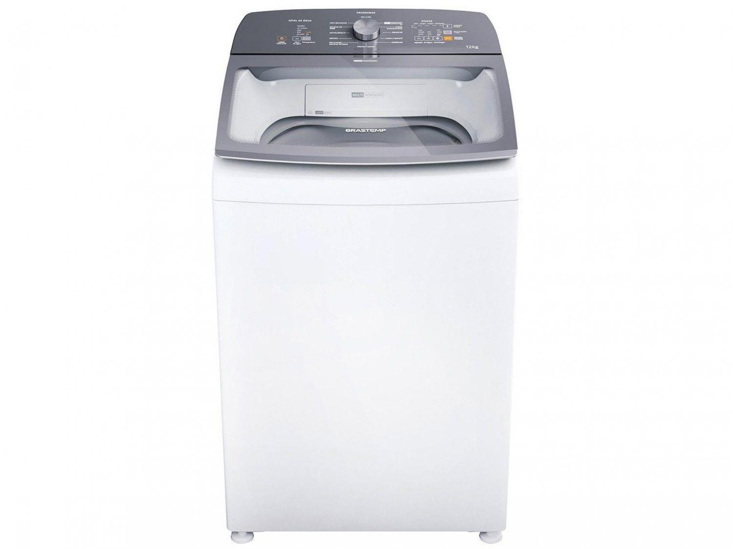 Lavadora de Roupas Brastemp BWR12AB - 12Kg Cesto Inox 12 Programas de Lavagem