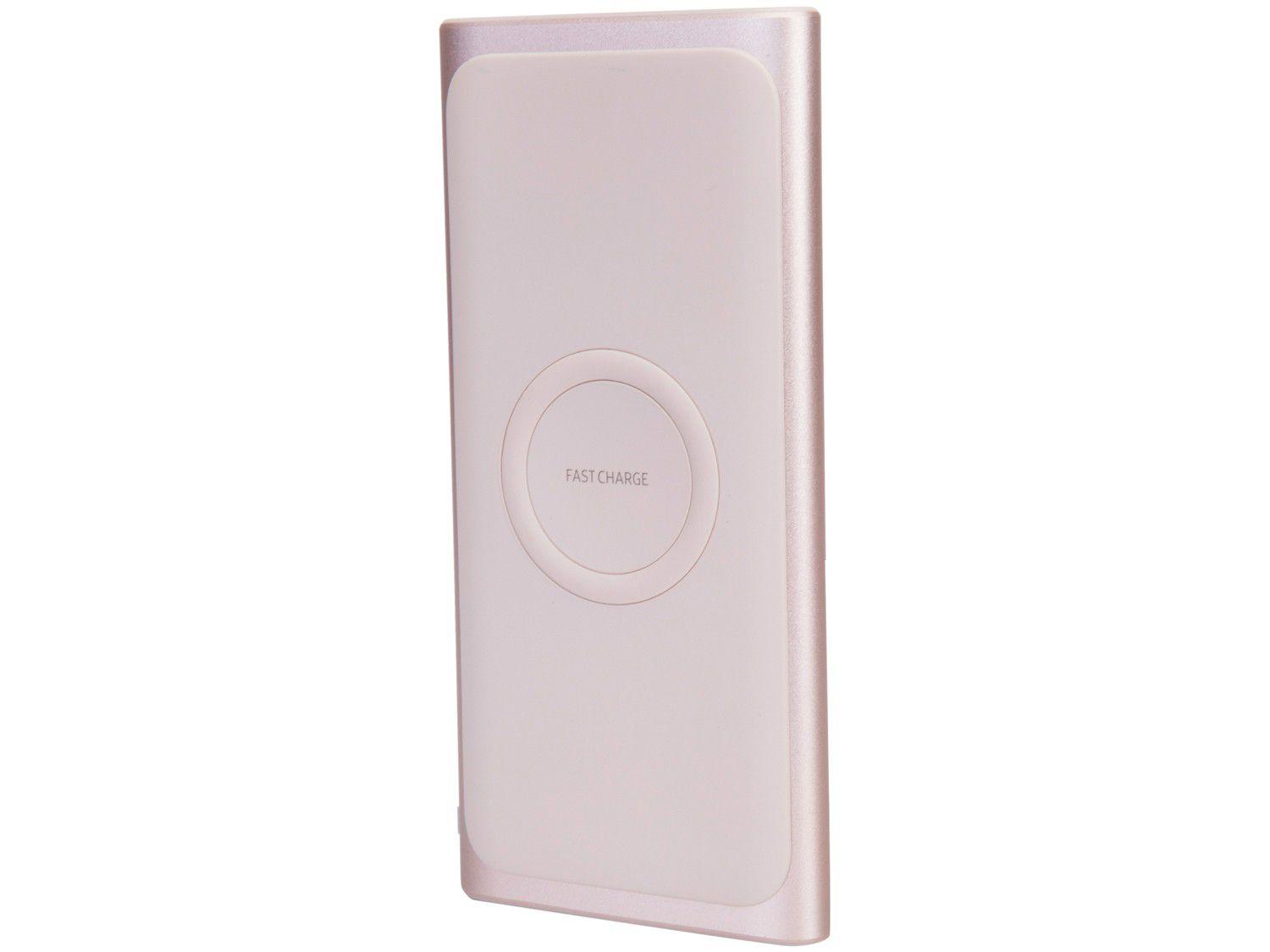 Carregador Portátil/Power Bank Samsung - sem Fio 10000mAh Fast Charge Rose