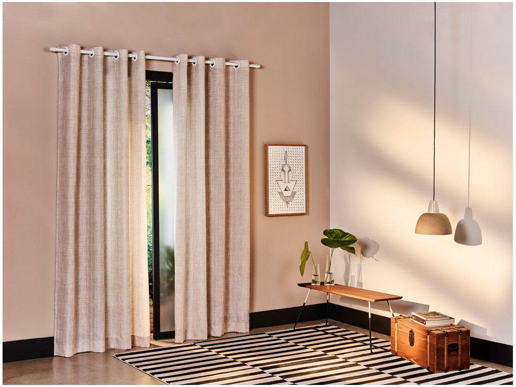 Cortina Santista Bege Istambul Felipe - 2,80x2,30m