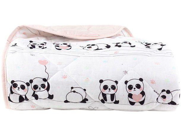 Edredom para Bebê Santista 100% Algodão - Baby Panda Rosa