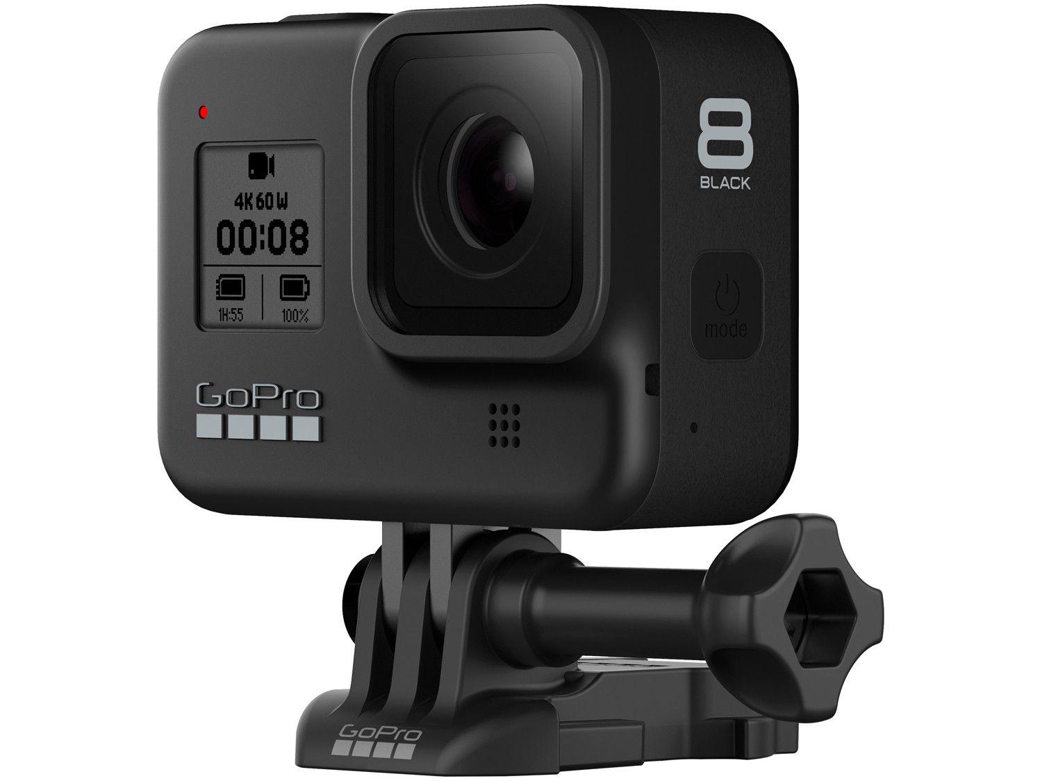GoPro Hero 8 Black 12MP 4K Wi-Fi Bluetooth - 2" à Prova dÁgua com Bateria Recarregável