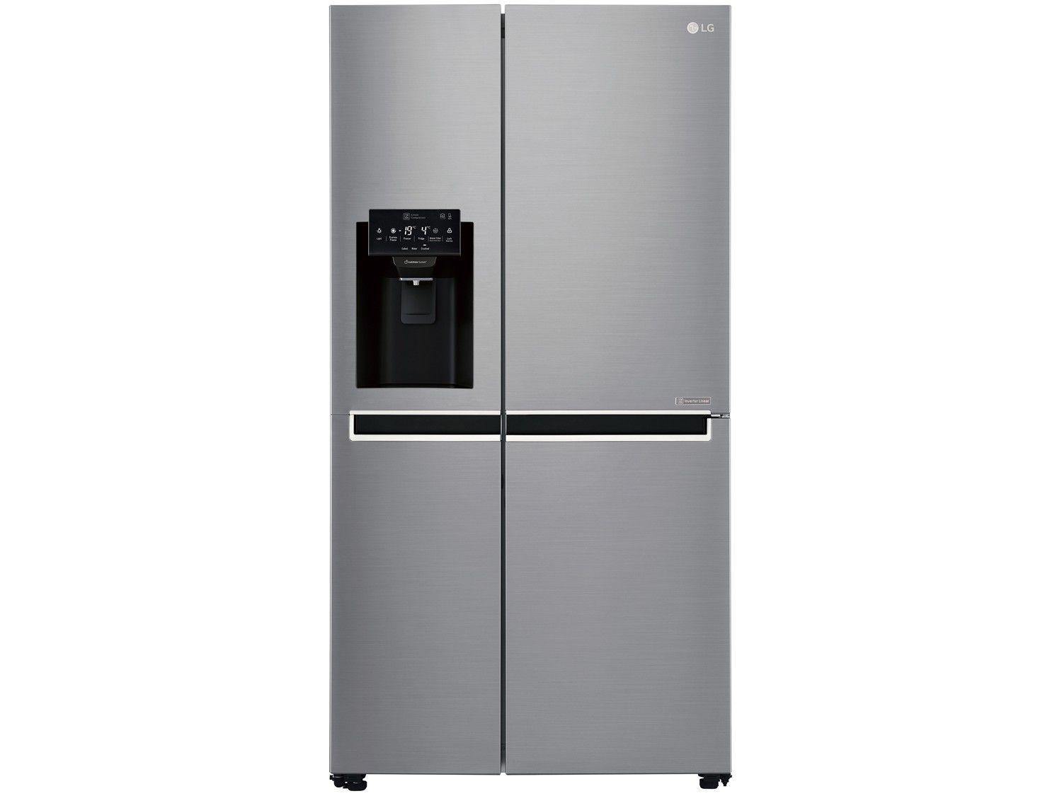 Geladeira/Refrigerador Smart LG Side by Side - Inverter 601L com LG ThinQ GC-L247SLUV Inox