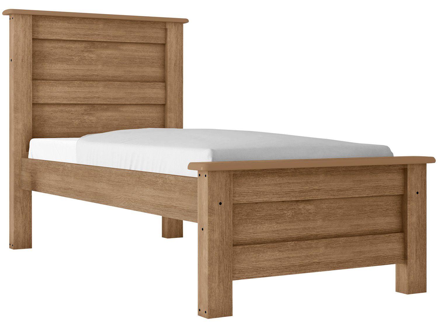 Cama Solteiro Móveis Lanza Siena - 88x188cm