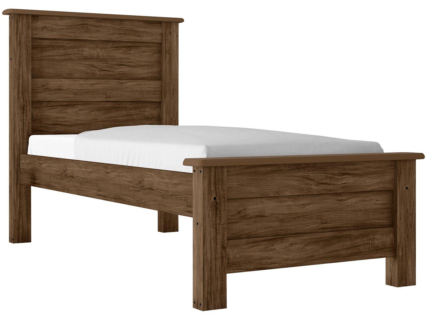 Cama Solteiro Móveis Lanza Siena - 88x188cm