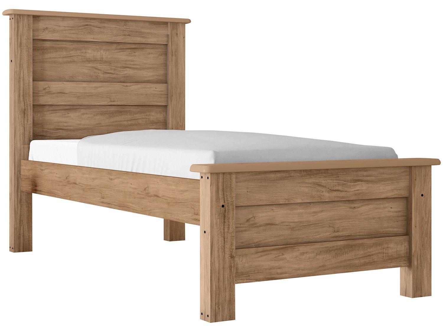 Cama Solteiro Móveis Lanza Siena - 88x188cm