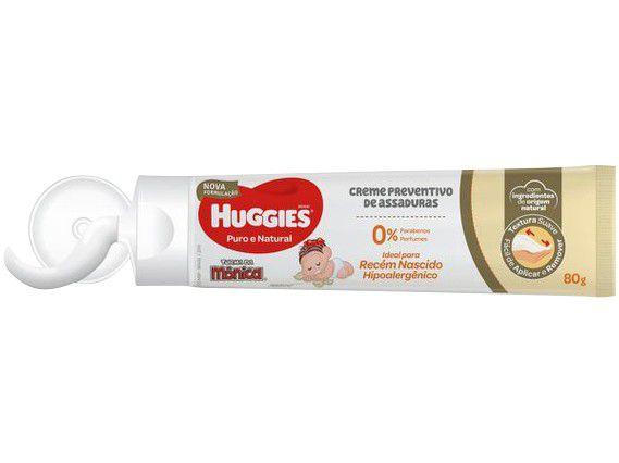 Creme Preventivo para Assaduras Infantil Huggies - Puro e Natural 80g