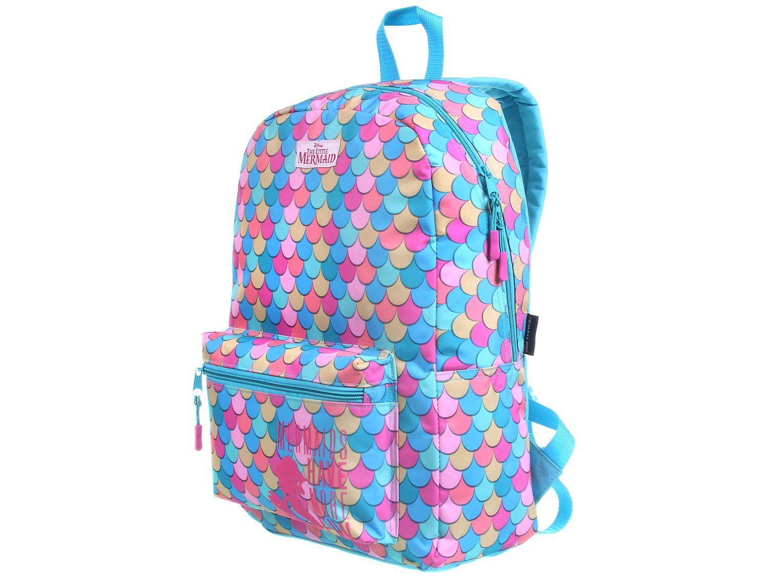 Mochila Infantil Escolar Feminina - A pequena Sereia Tam. G Dermiwil Container Azul
