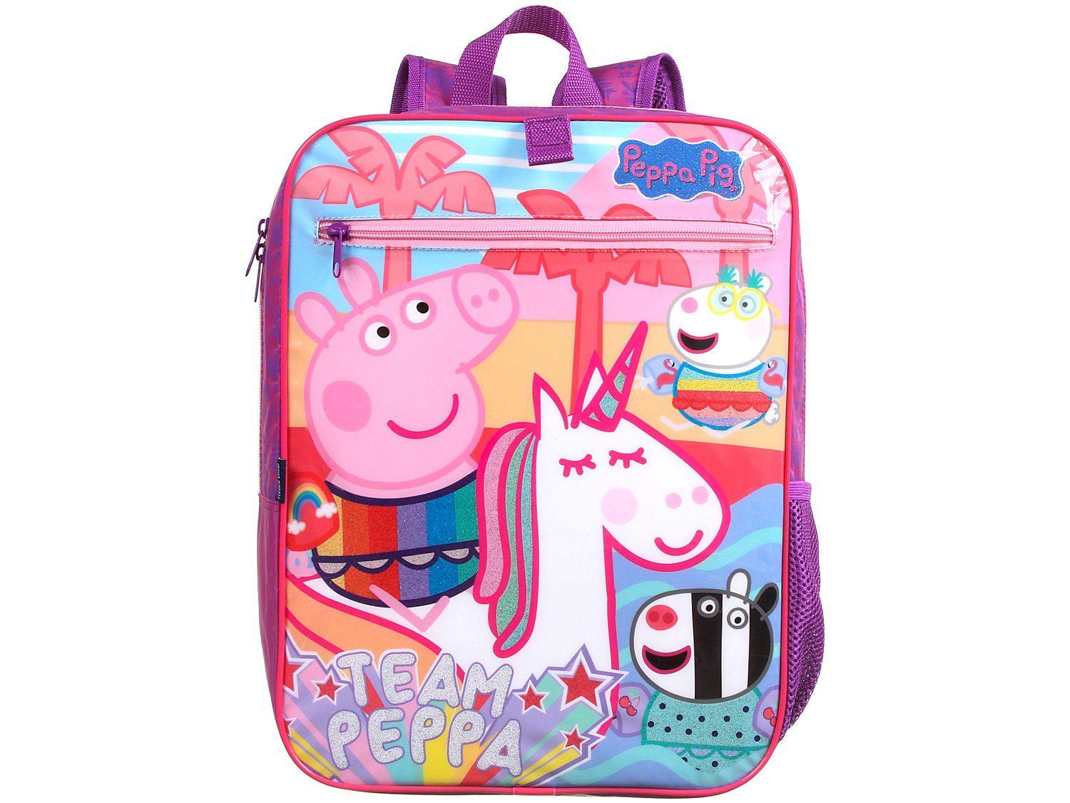 Mochila Infantil Escolar Feminina Peppa Pig - Tam. G Dermiwil Plus Rosa