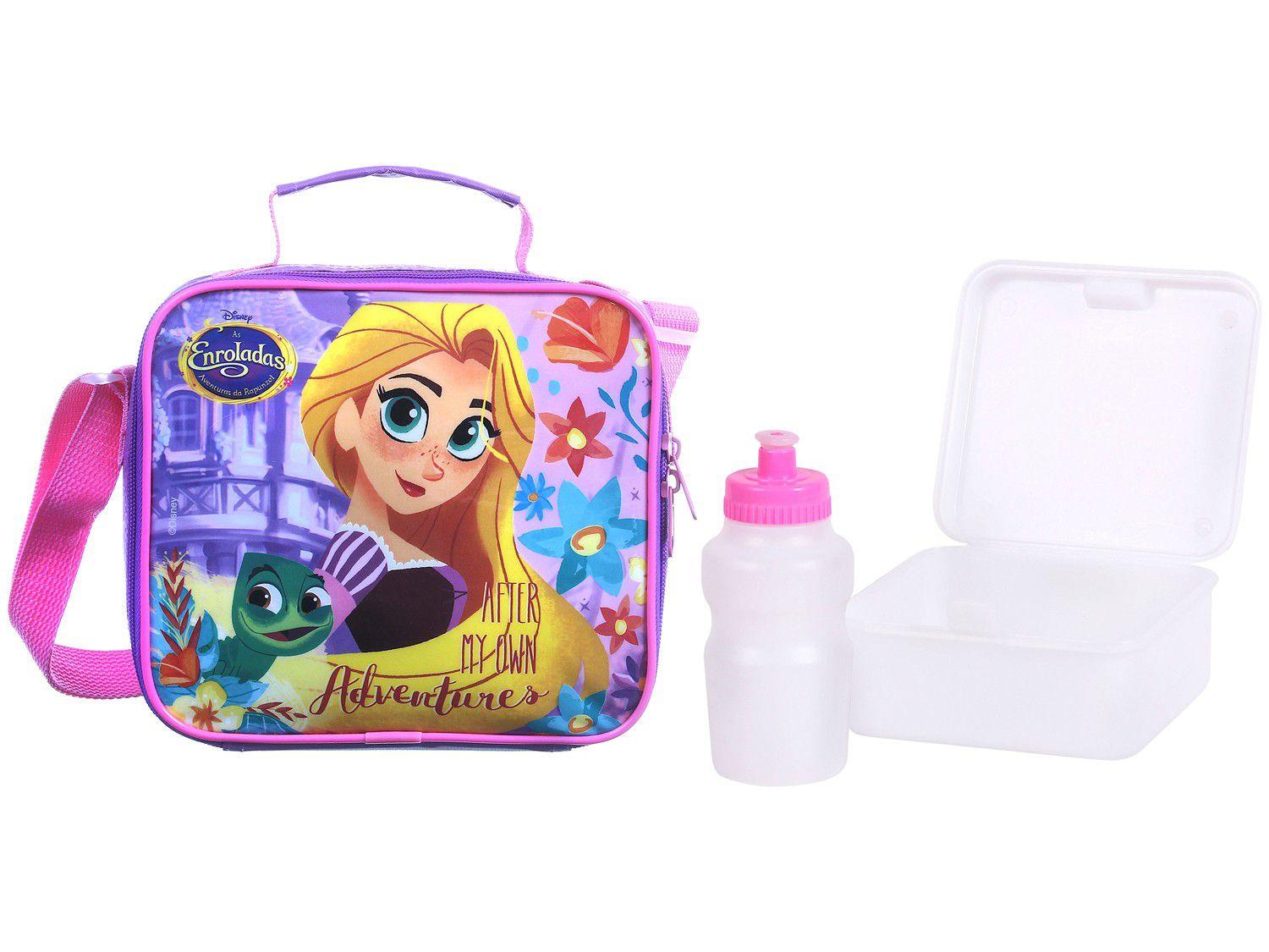 Lancheira Infantil Térmica Escolar Rapunzel Rosa - Dermiwil Soft
