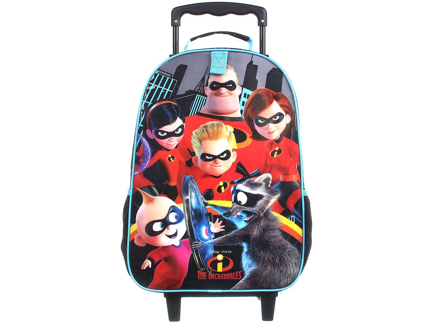 Mochila Infantil Escolar Masculina Os Incríveis - de Rodinha Tam. G Dermiwil Easy Preta