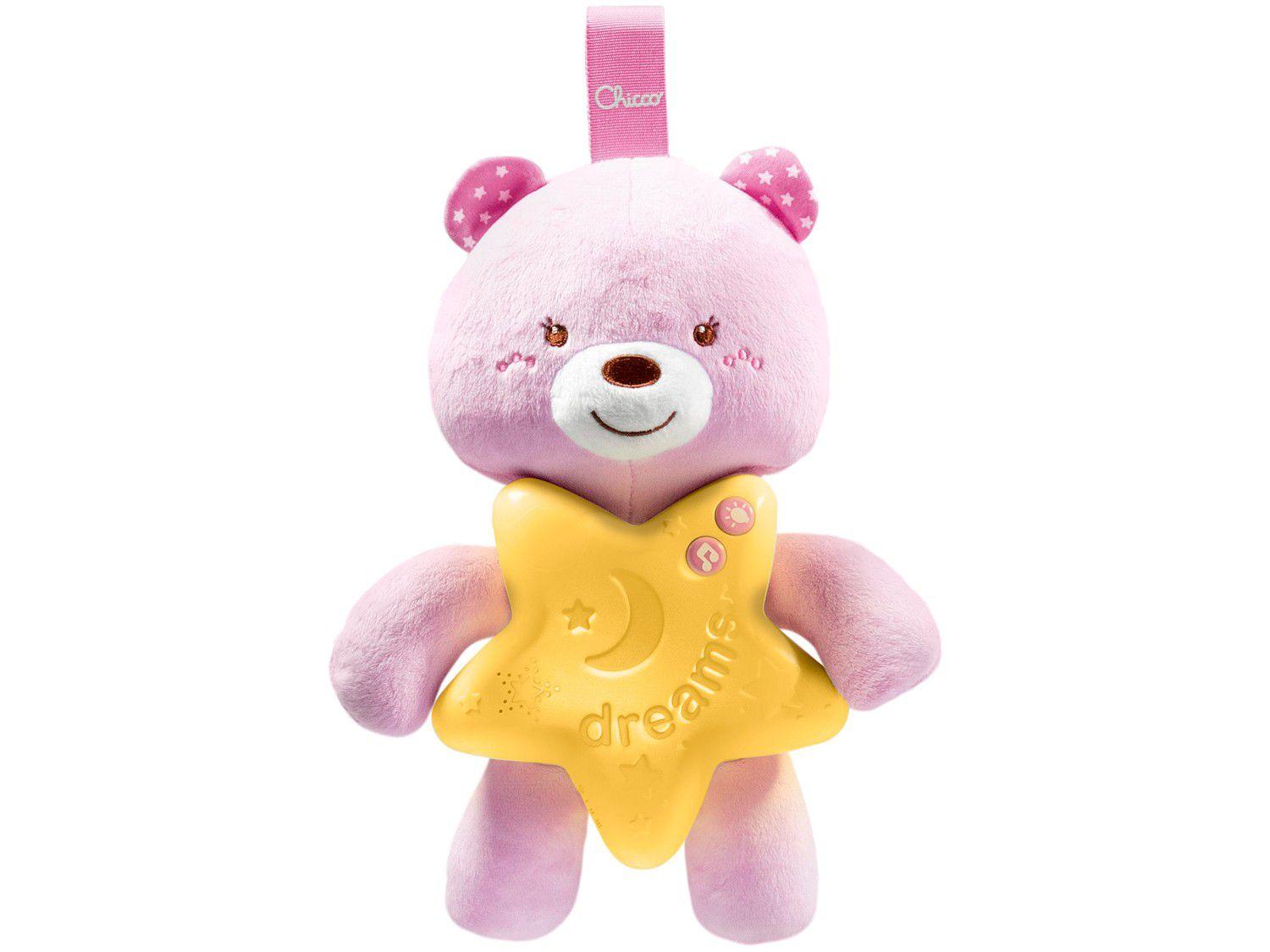 Brinquedo para Bebê Ursinho Bons Sonhos Rosa - Musical Chicco