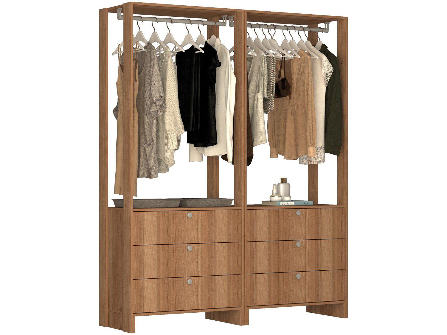 Closet Modulado 6 Gavetas - Nova Mobile Yes