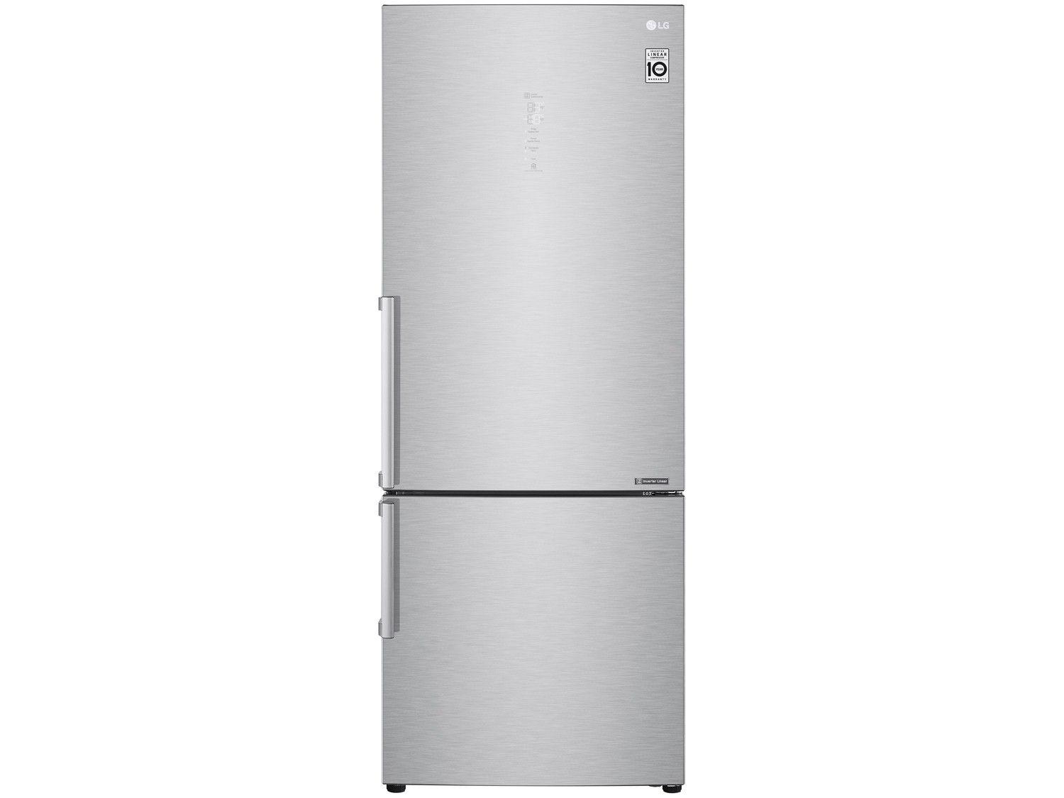 Geladeira/Refrigerador Smart LG Bottom Freezer - Inverter 451L com LG ThinQ GC-B659BSB Inox