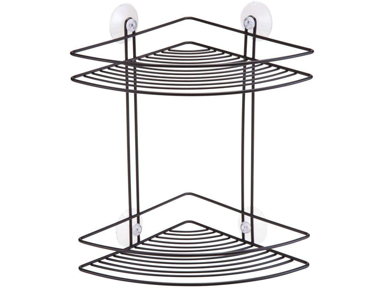 Suporte Cantoneira Dupla de Parede - com Ventosa Arthi Black 2523