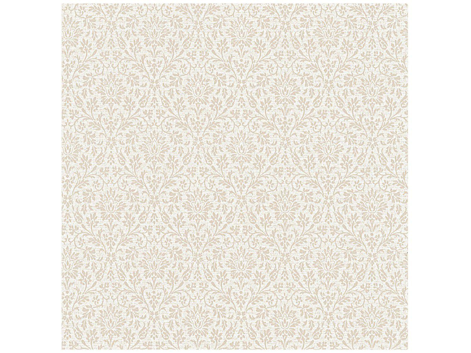 Papel de Parede Bege Arabesco Bobinex Uau! - 53cmx950cm