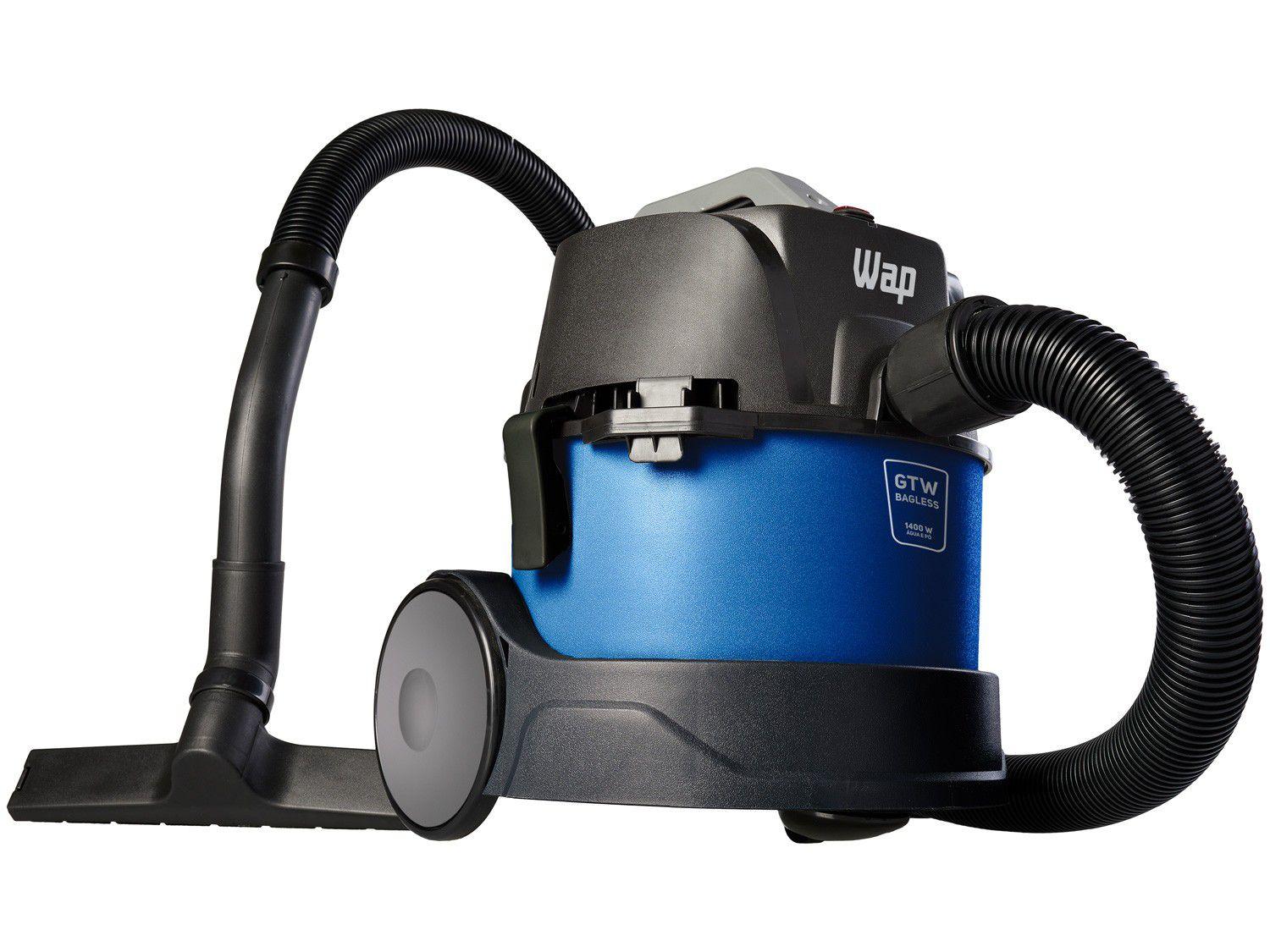 Aspirador de Pó e Água Wap 1400W - GTW Bagless Azul e Preto