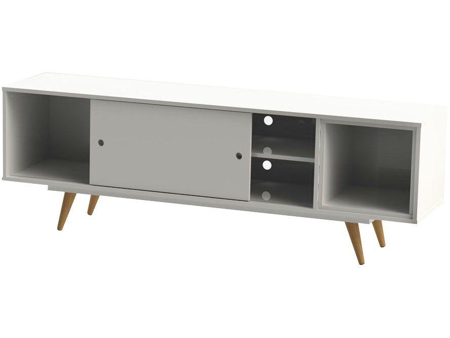 Rack para TV até 48" 1 Porta Pés Palito - Olivar Móveis Retrô 50