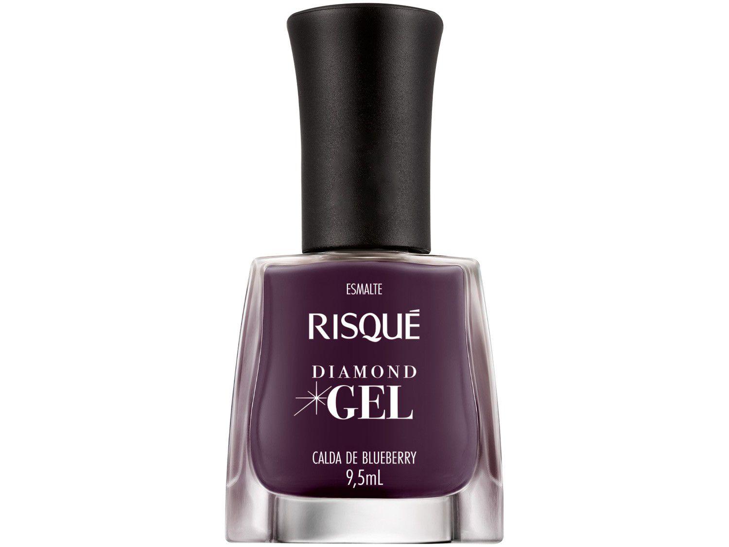 Esmalte Risqué Diamond Gel Calda de Blueberry - Cremoso Hipoalergênico 9,5ml