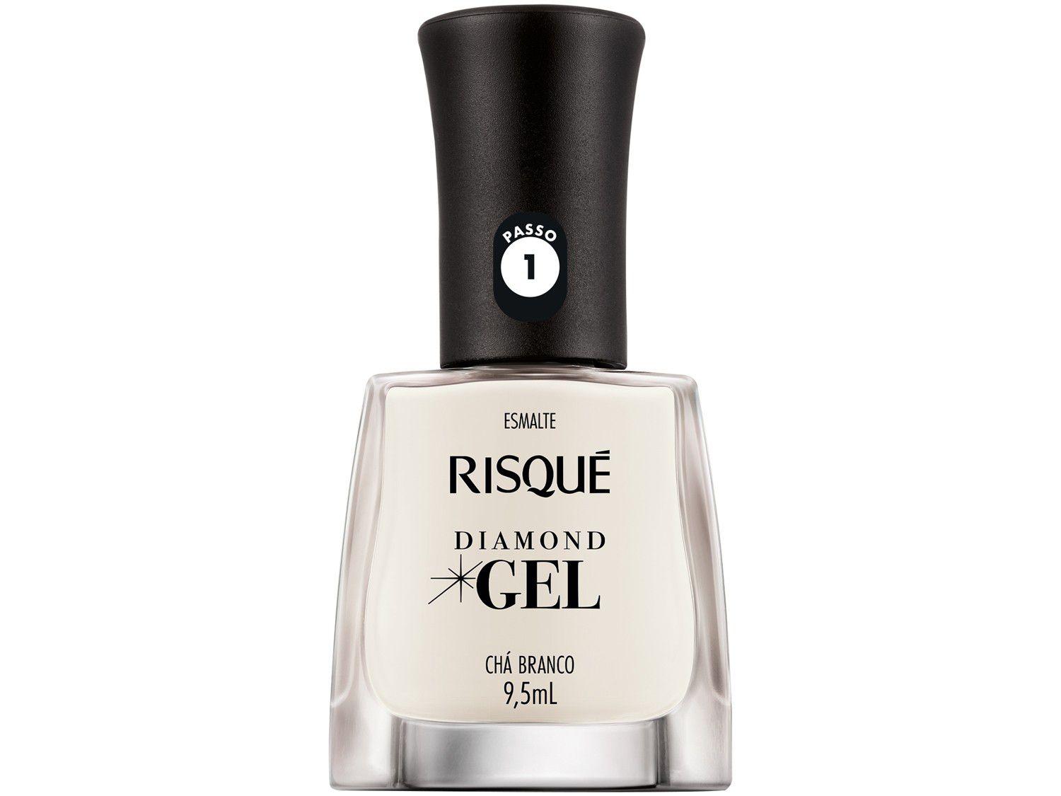 Esmalte Risqué Diamond Gel Chá Branco - Hipoalergênico 9,5ml