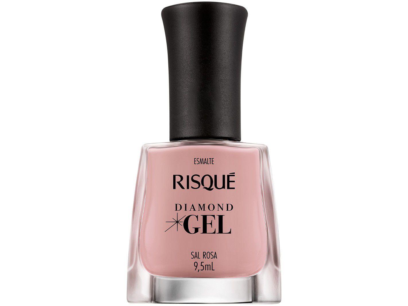 Esmalte Risqué Diamond Gel Sal Rosa - Cremoso Hipoalergênico 9,5ml