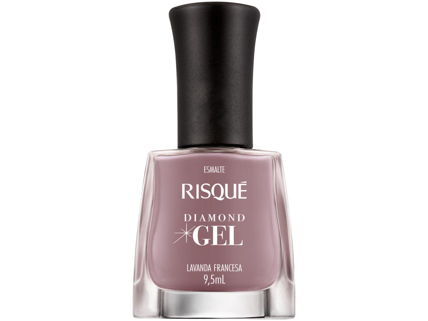 Esmalte Risqué Diamond Gel Lavanda Francesa - Cremoso Hipoalergênico 9,5ml