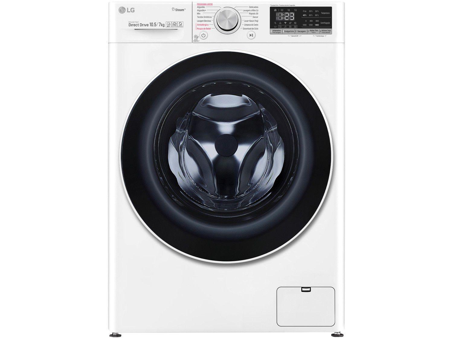 Lava e Seca LG 10,5kg Vivace VC4 CV5010WG4 - Inteligência Artificial 14 Programas de Lavagem