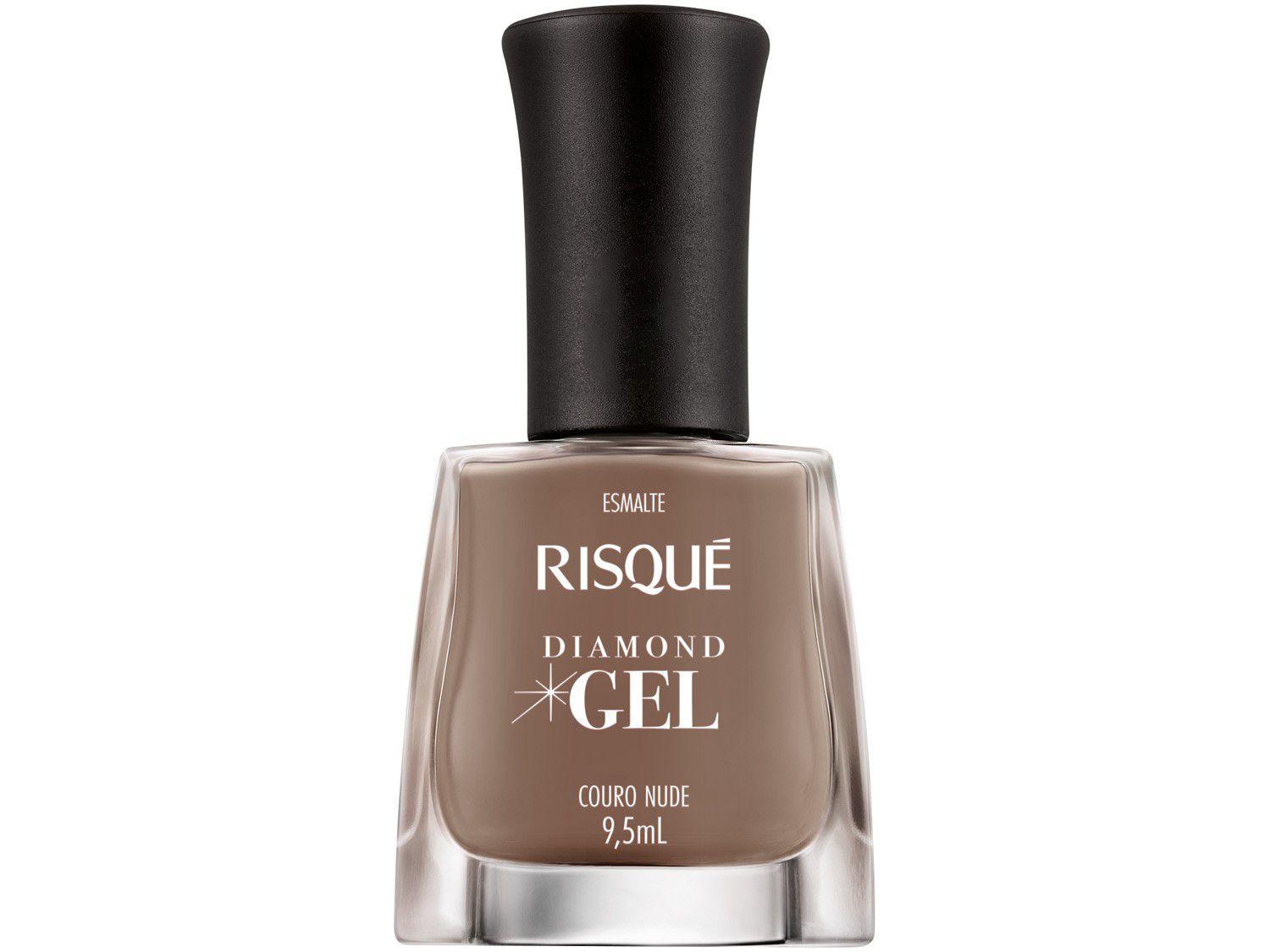 Esmalte Risqué Diamond Gel Couro Nude - Cremoso Hipoalergênico 9,5ml
