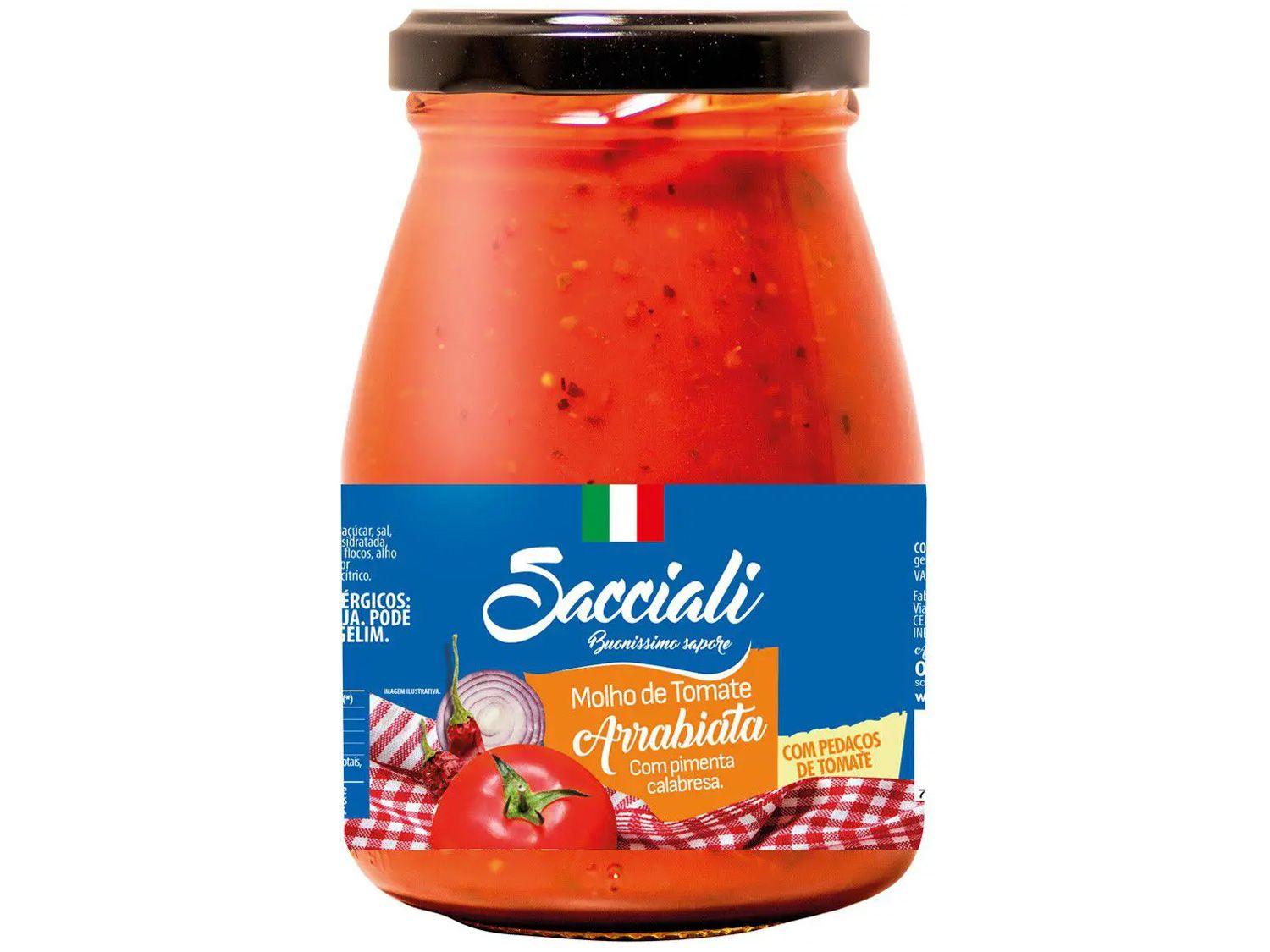 Molho Tomate Arrabiata Sacciali Premium - 340g