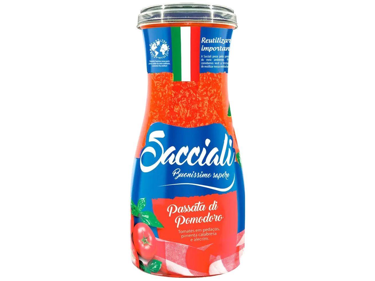 Passata de Tomate Rústica Sacciali Di Pomodoro - 530g