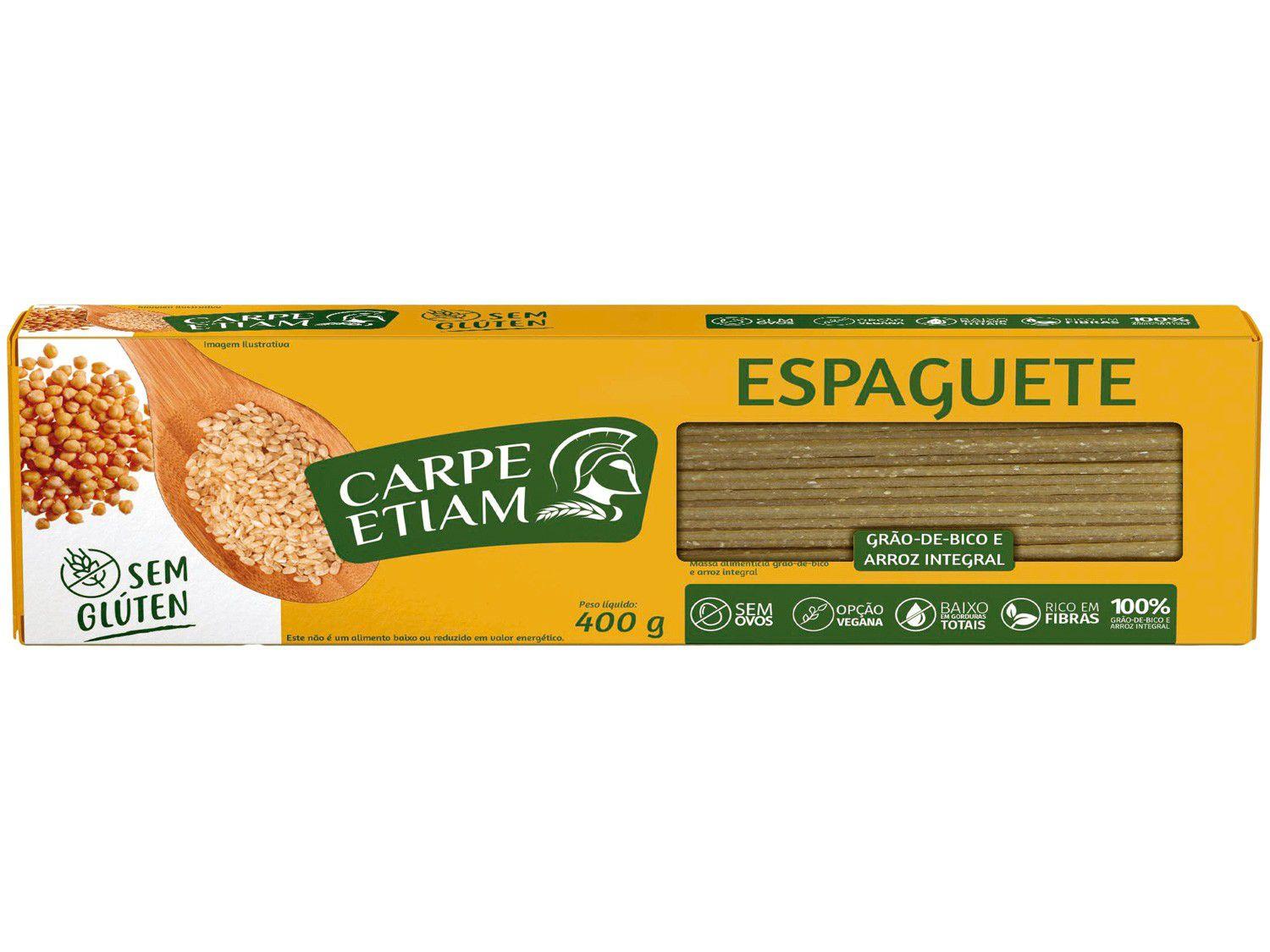 Macarrão Espaguete Vegano sem Glúten - de Grão-de-Bico e Arroz Integral Carpe Etiam 400g