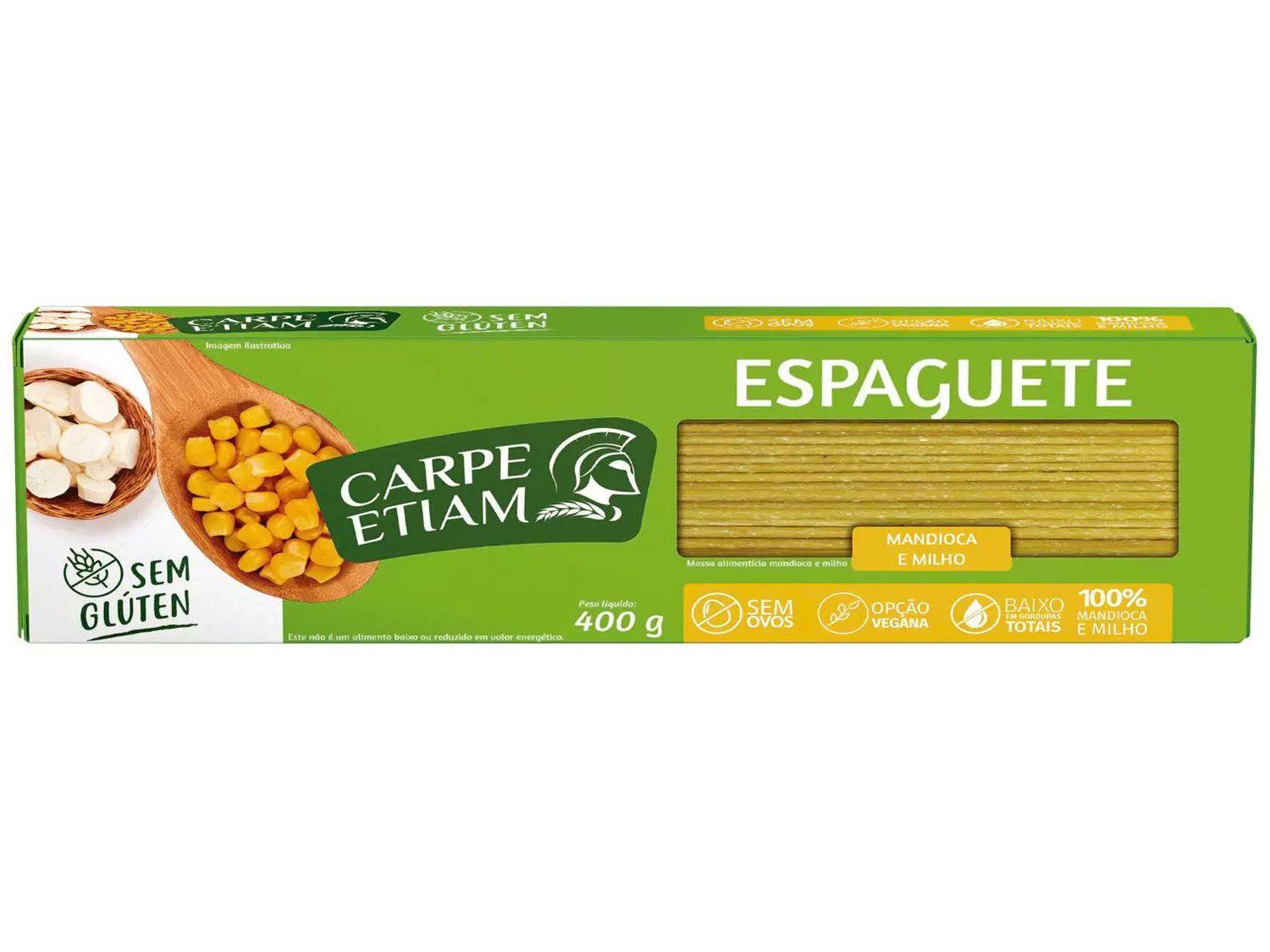Macarrão Espaguete Vegano sem Glúten - de Mandioca e Milho Carpe Etiam 400g