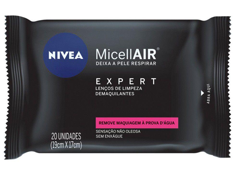 Lenço Demaquilante Micelar Nivea MicellAIR Expert - 20 Unidades