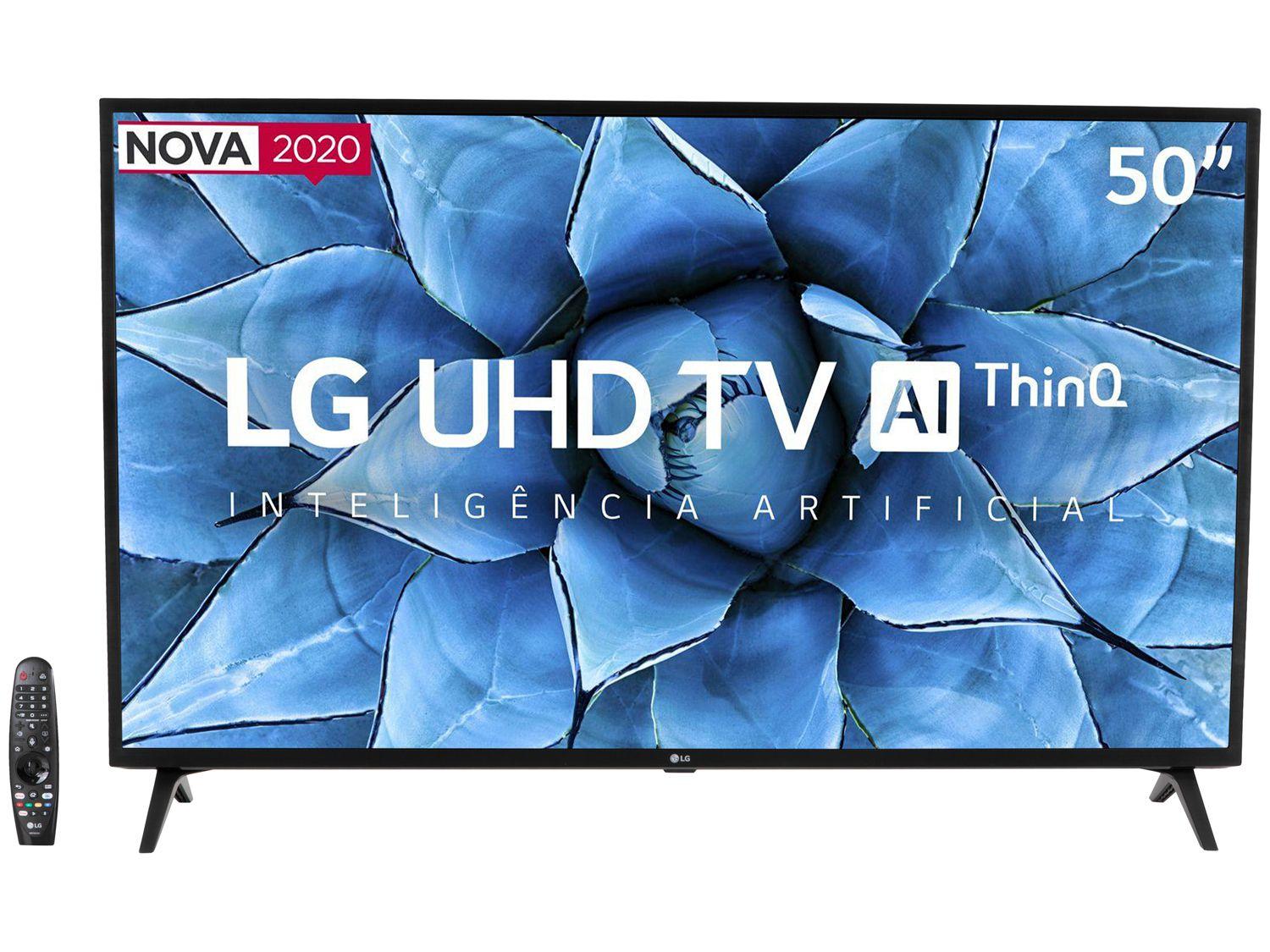 Smart TV UHD 4K LED 50" LG 50UN7310PSC Wi-Fi - Bluetooth Inteligência Artificial 3 HDMI 2 USB
