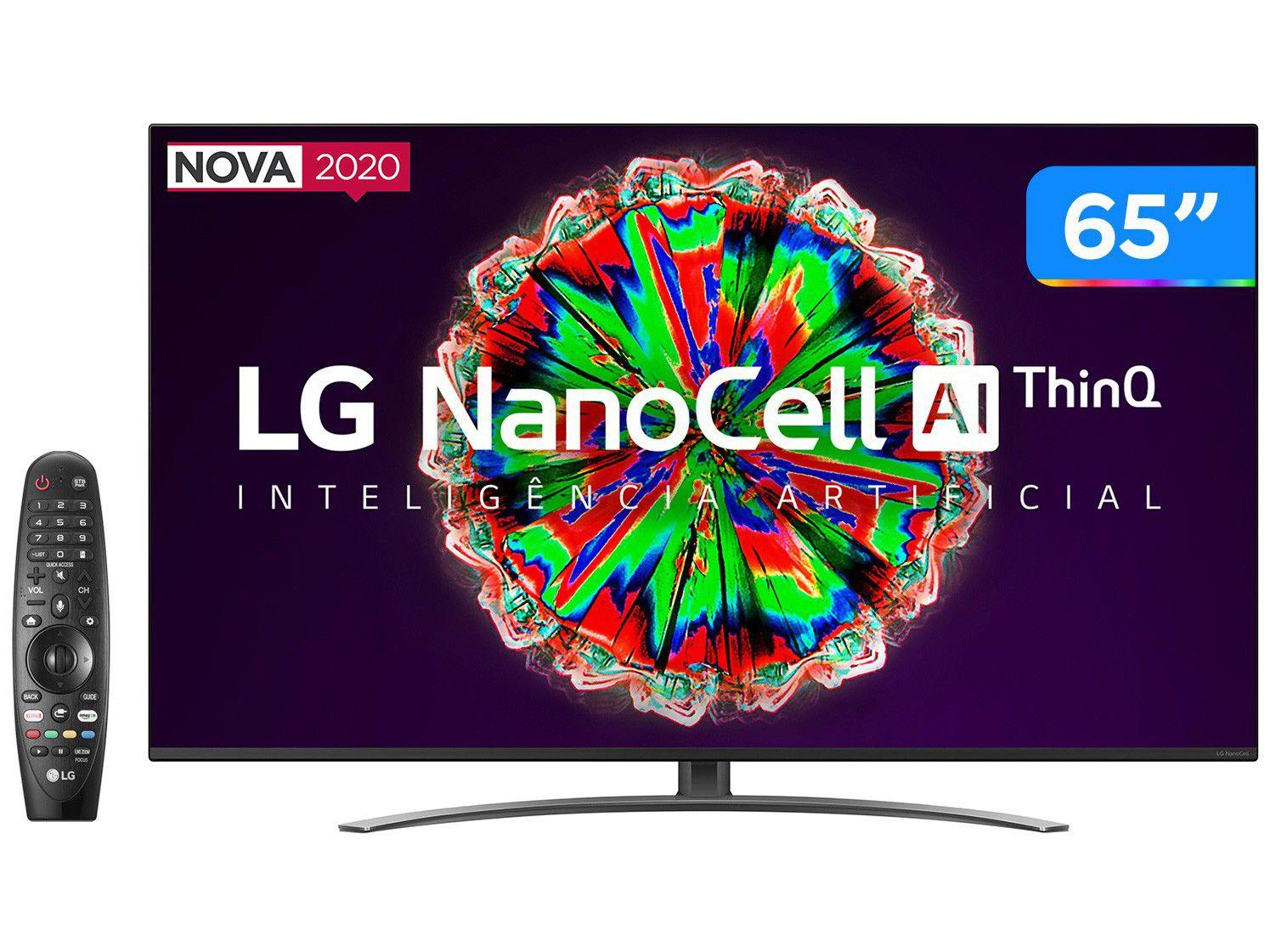 Smart TV 4K NanoCell IPS 65" LG 65NANO81SNA - Wi-Fi Bluetooth HDR Inteligência Artificial 4 HDMI