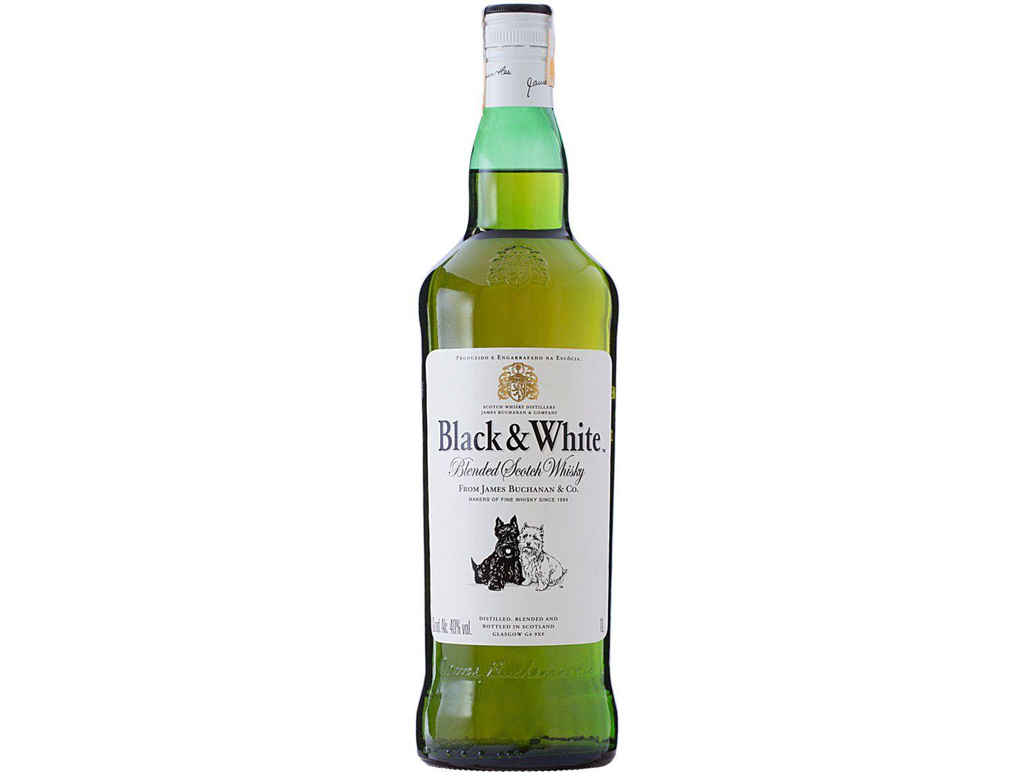 Whisky Black & White Blended Escocês 1L