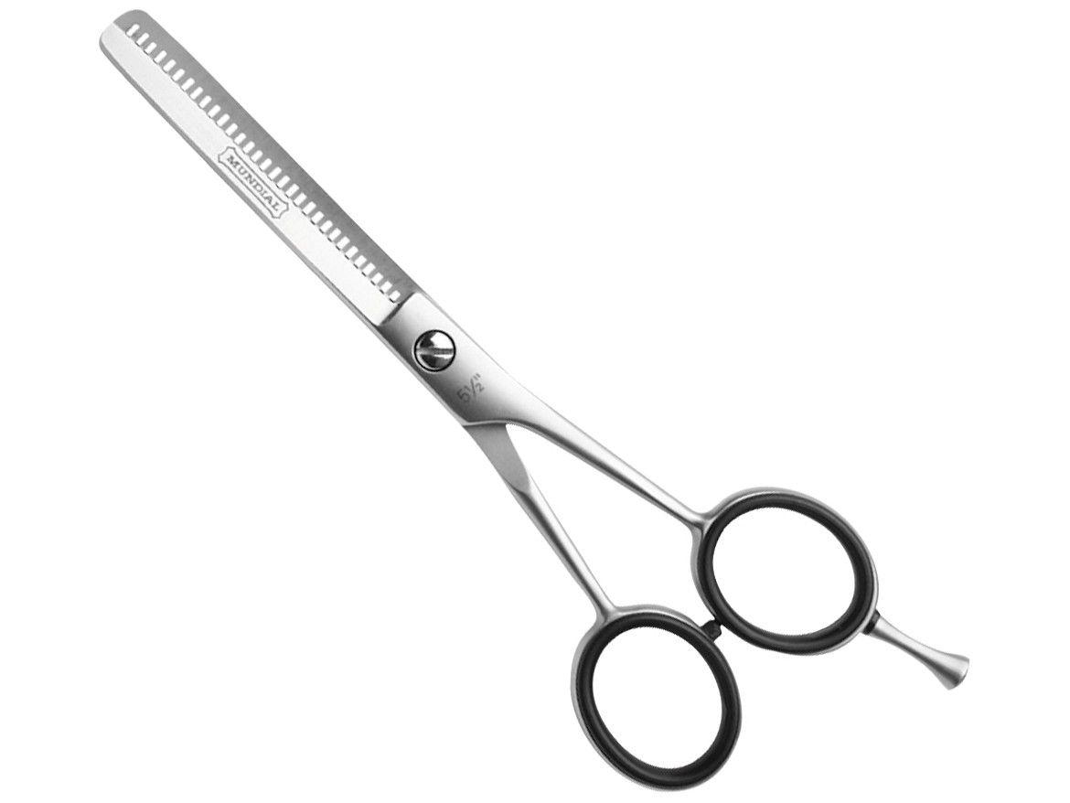 Tesoura de Cabelo Fio Desbaste 5,5" Mundial Silver - BC-4002 Profissional