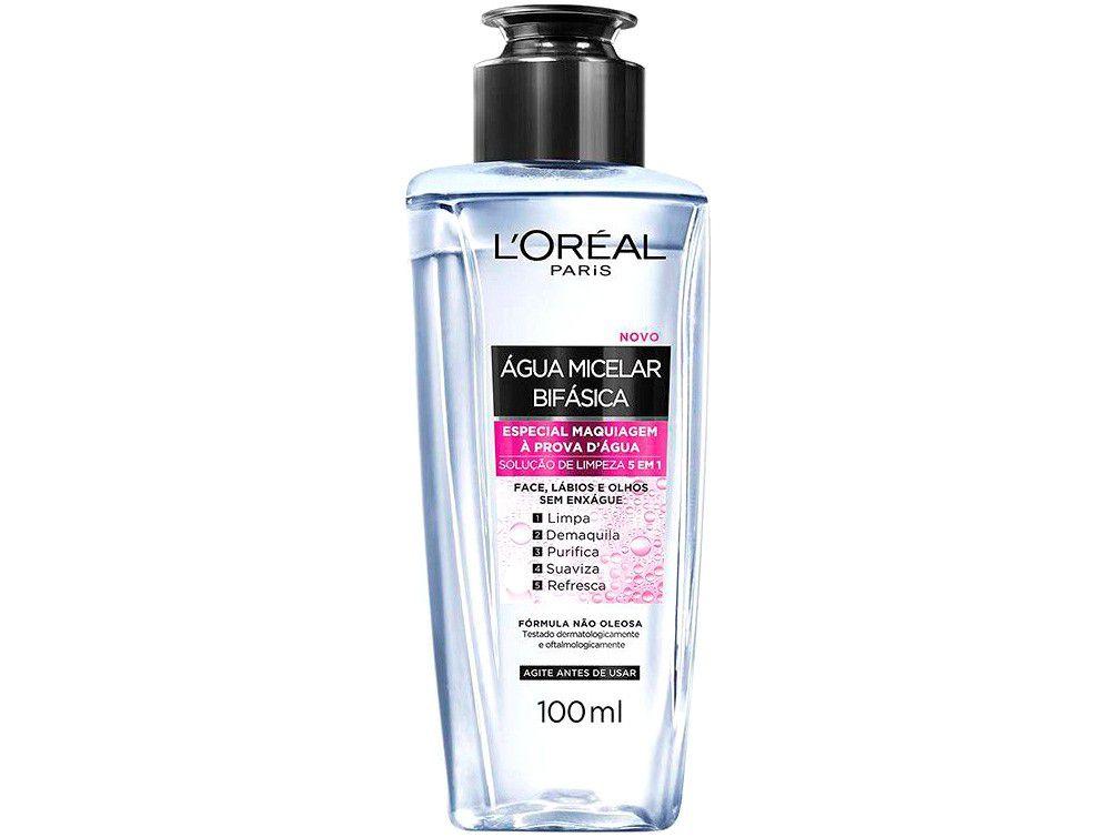 Água Micelar Loreal Paris Bifásica 5 em 1 - 100ml