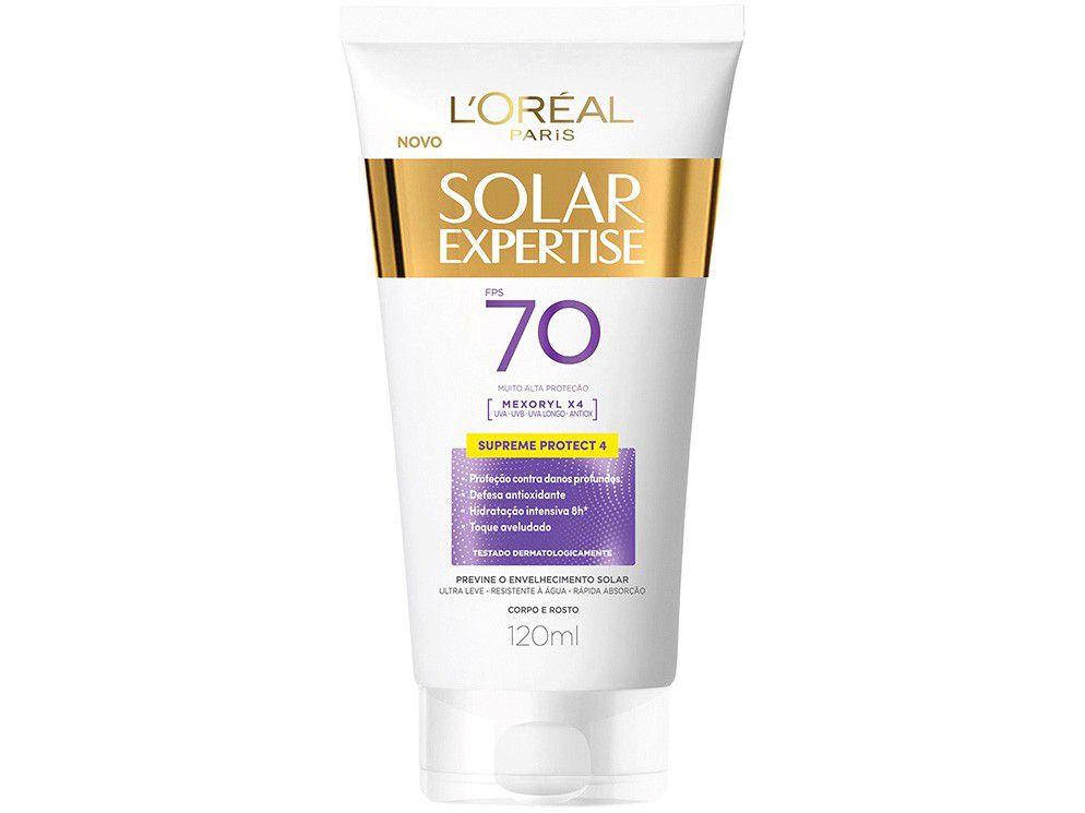 Protetor Solar Corporal Loreal Paris FPS 70 - Solar Expertise Supreme Protect 4 120ml