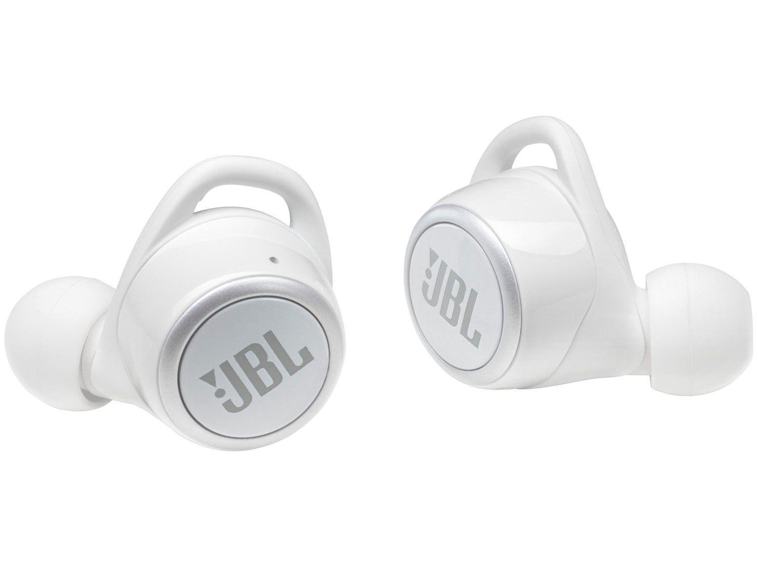 Fone de Ouvido Bluetooth JBL Live 300TWS True Wireless com Microfone  Resistente à Água Branco